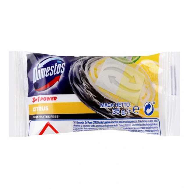 DOMESTOS Блок для очищення унітаза змінний Лимон, 35г.